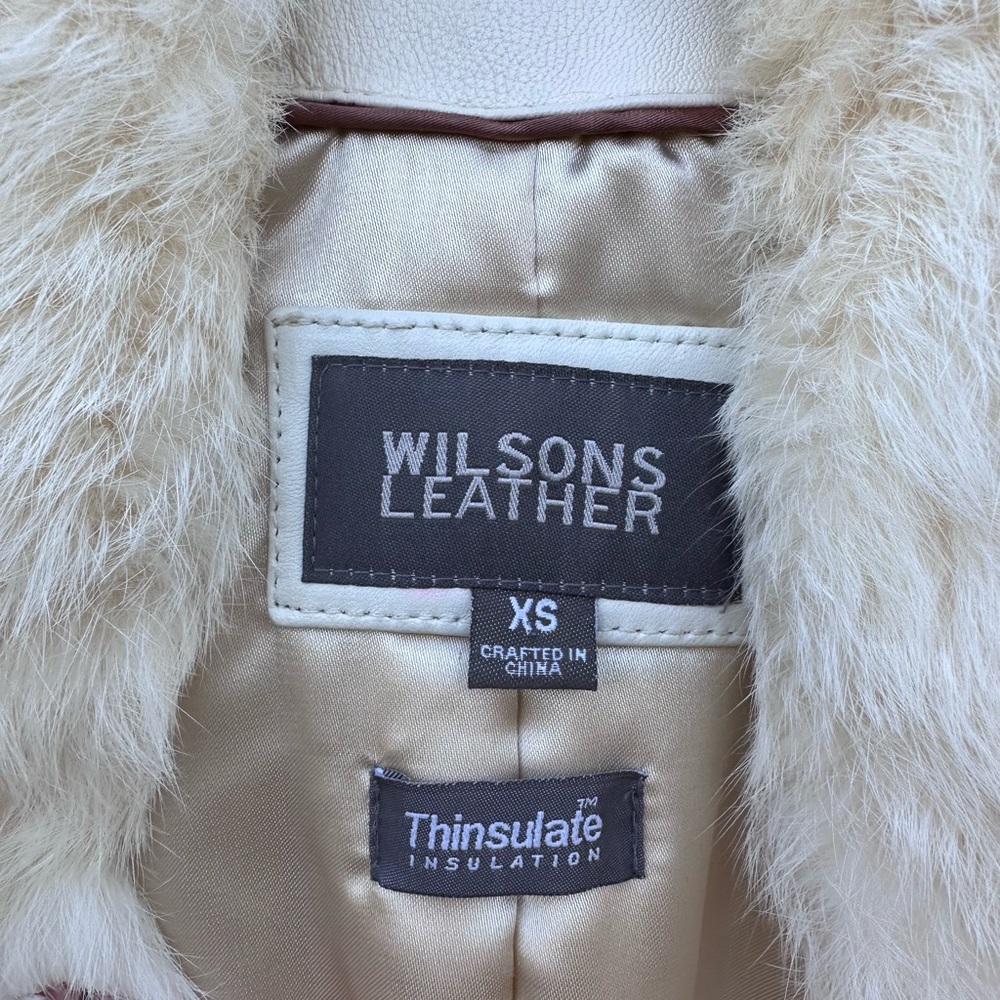 Wilson’s Genuine Leather White Trench - Picture 4 of 8